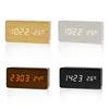 Xiaomi MIJIA Wooden Digital Alarm Clock  LED Table Clock with Temperature for Bedroom Office Desk Decorations 5