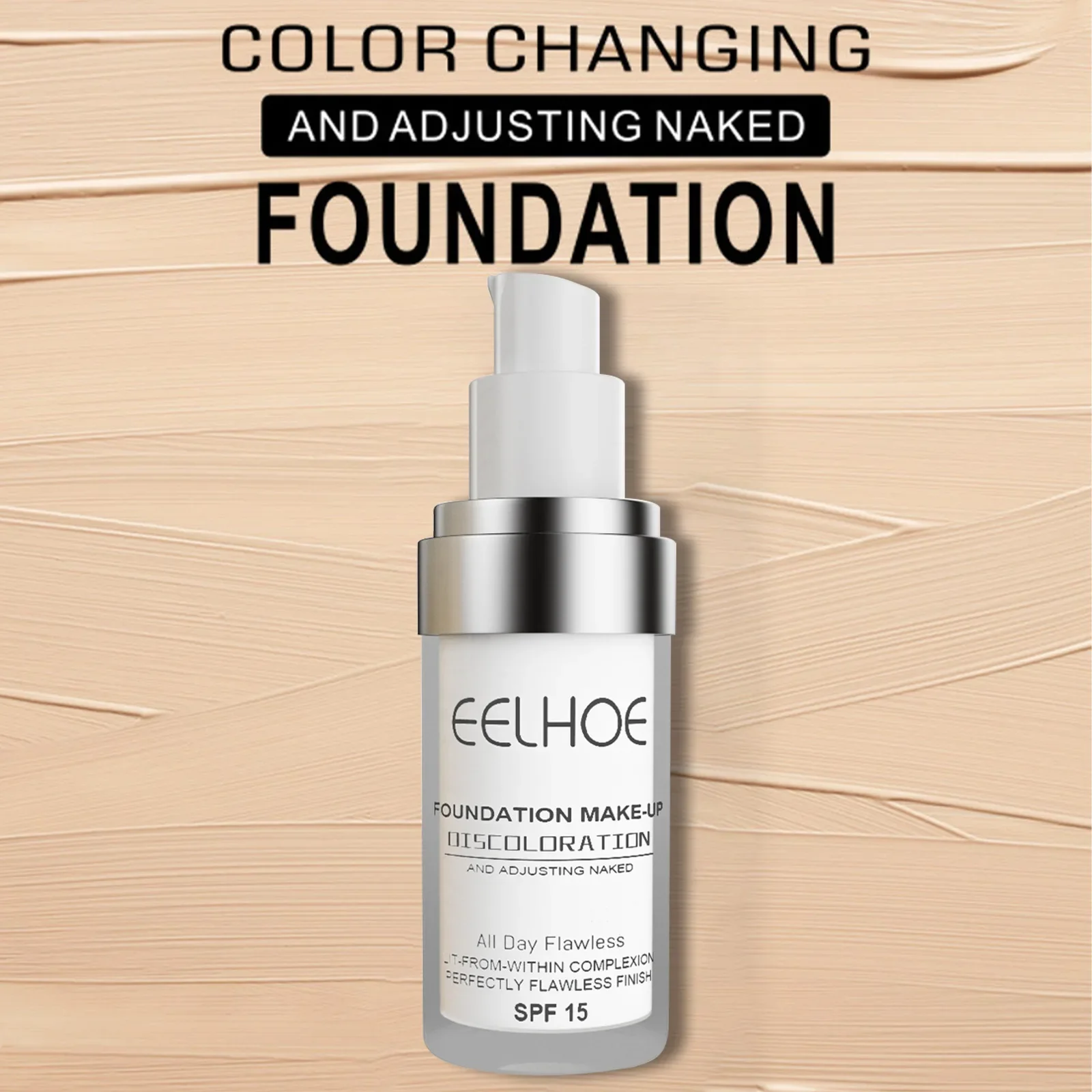 30ml Liquid Foundation Color Changing Brighten Skin Tone Concealer Moisturizing Waterproof High Coverage Base Makeup Cosmetics liquid foundation makeup cosmetics waterproof foundation