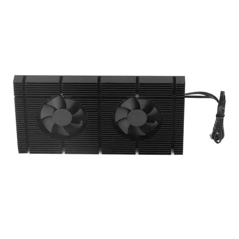 GPU Backplate Radiator Memory Cooler Aluminum Panel + Dual PWM Fan VRAM