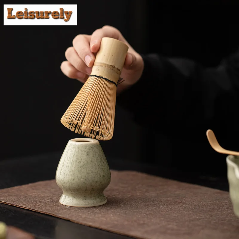 Ceramic Wave Petal Tea Set Complete Set Ancient Japanese Matcha Set Kit Tea Maker Tea Holder Tea Ceremonial for Beverage Shop