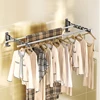 180° Adjustable Clothes Drying Hanger Wall Mounted Aluminum Alloy Clothes Stand Foldable Space Saving Organizer Rack 2