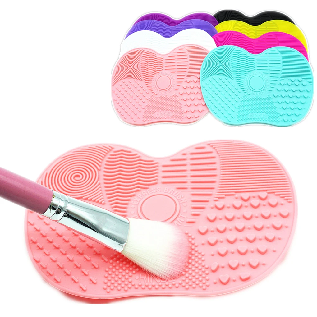 Women Girls Makeup Brush Cleaning Mat Silicone Cosmetic Washing Tool Suction Cups Pad Cleaner
