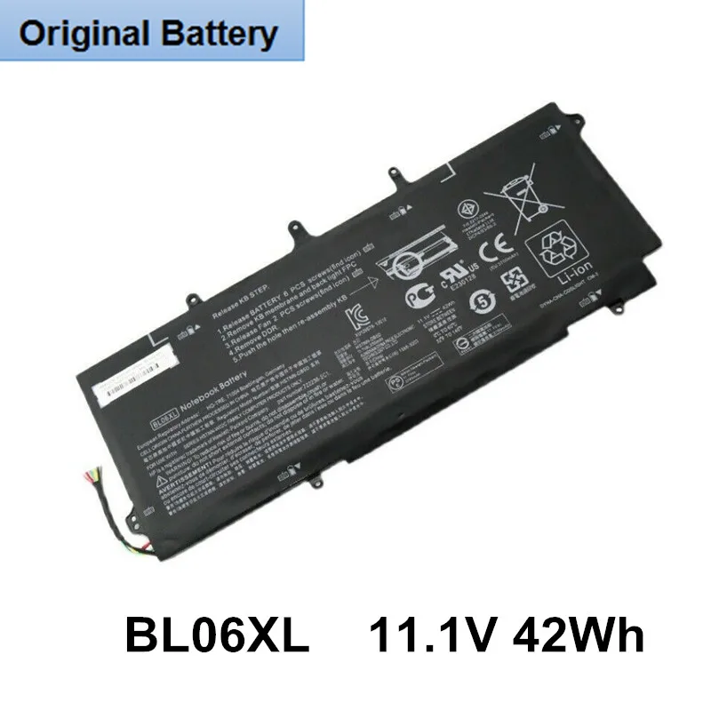

Оригинальный аккумулятор BL06XL для ноутбука HP EliteBook Folio 11,1 G1 G2 HSTNN-DB5D 1040-001, 722297 в, 42 Вт · ч