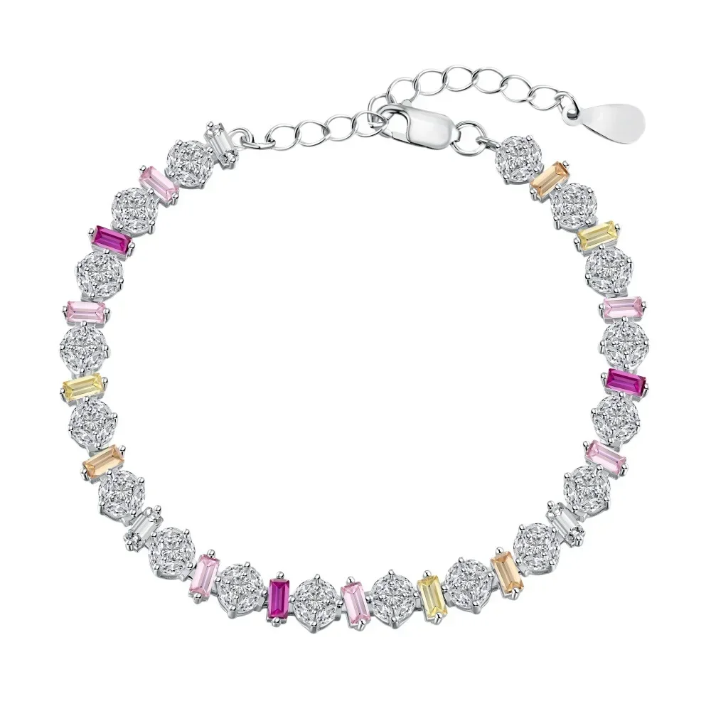 

2023 New Wedding S925 Sterling Silver Bracelet Dopamine Zircon Fairy Versatile Bracelet