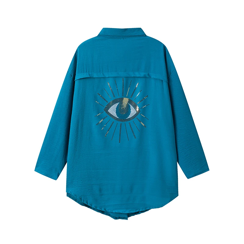Grenz überschreitende Außenhandel Damen bekleidung Herbst und Winter neue Amazon Revers lang ärmel ige Baumwolle Leinen Casual Fashion Shi – Detail 22