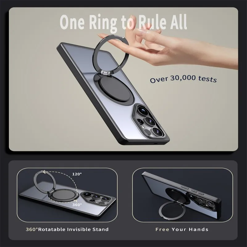 Magnetic MagSafe Rotating Shockproof Phone Case with Bracket