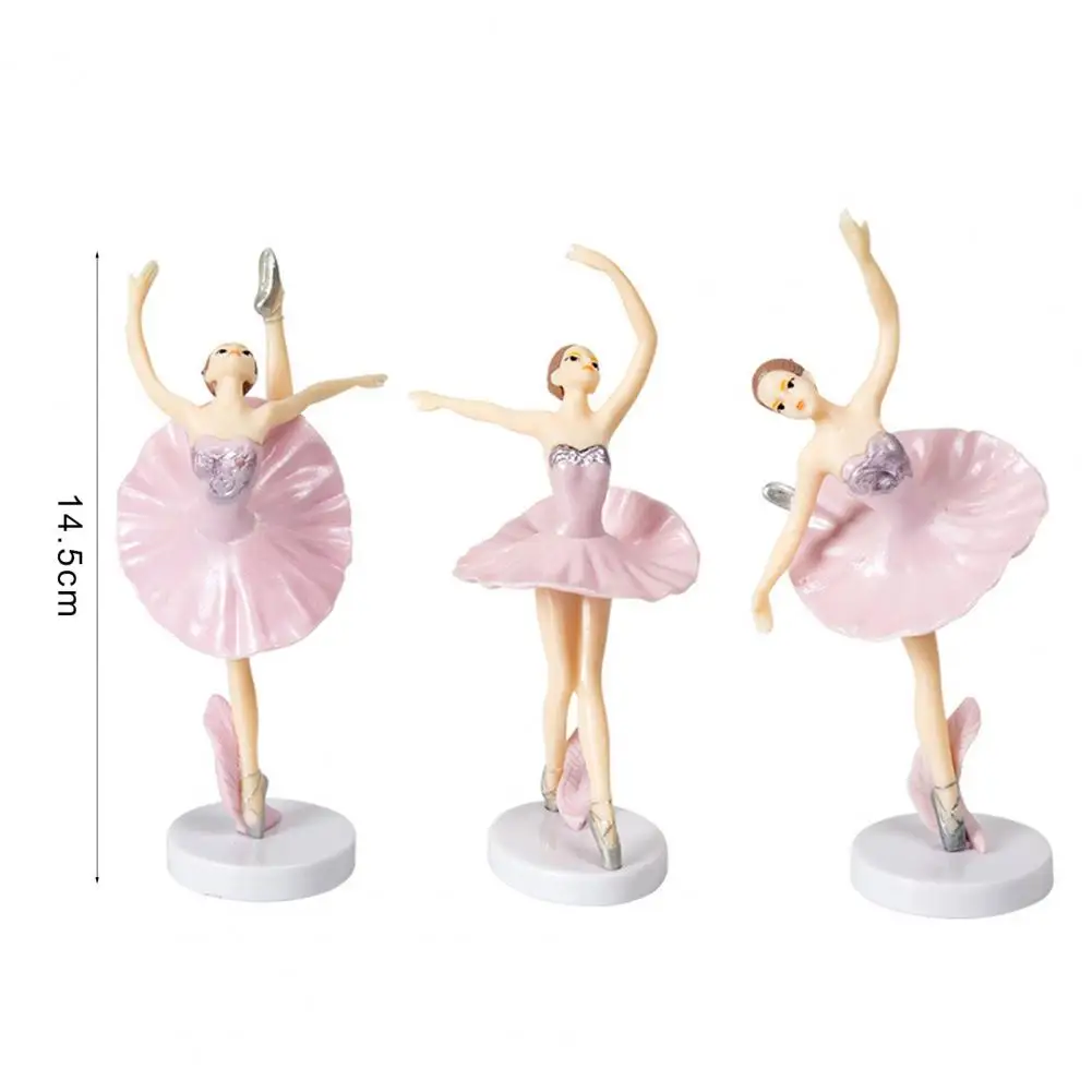 

Long Lasting Ballet Girl Figures Exquisite Details Cake Decoration Creative Ballet Dancer Girls Cupcake Toppers