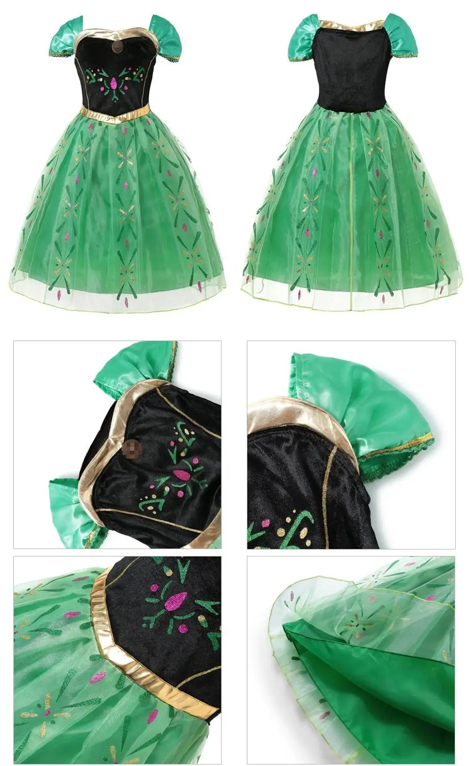 Girls Snow Queen Kids Costumes Girls Carnival Party Prom Gown Elsa Robe-Playing Children Clothing Princess Dress Birthday Dress
