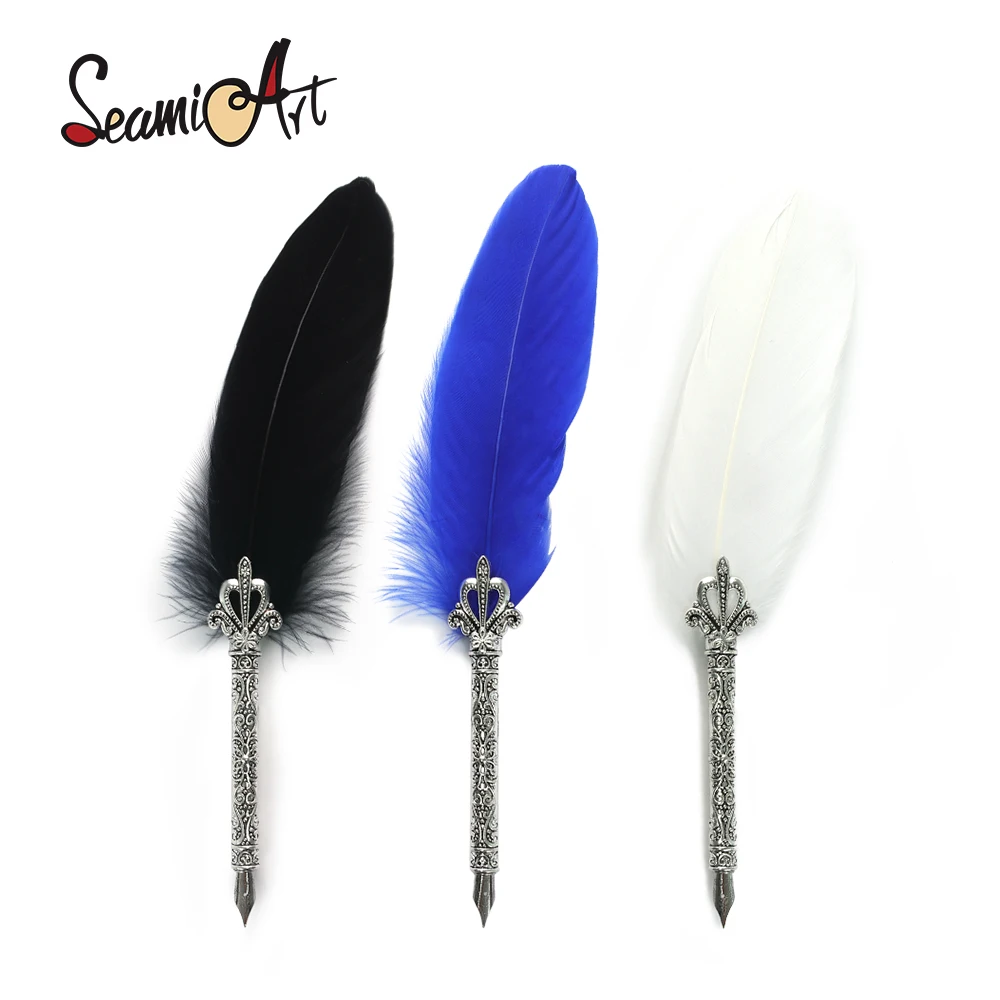 SeamiArt 1pc 빈티지 퀼 딥펜 아티스트 서예용 필기구 학교 미술 용품 선..
