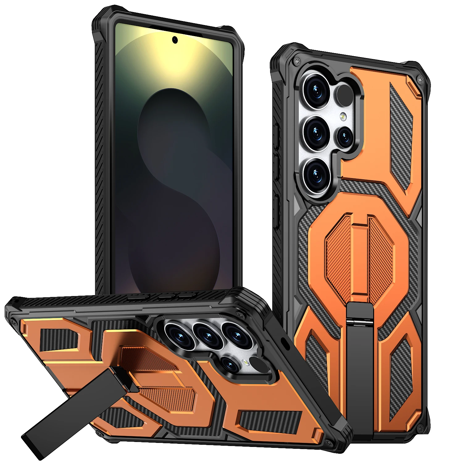 Magnetic Dual Protection Phone Case with Hidden Bracket