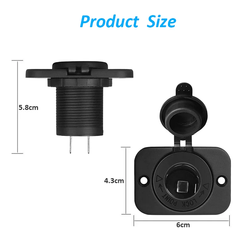 Presa accendisigari per auto 12V Femaile Presa di corrente Presa accendisigari per auto 12V Femaile Presa di corrente