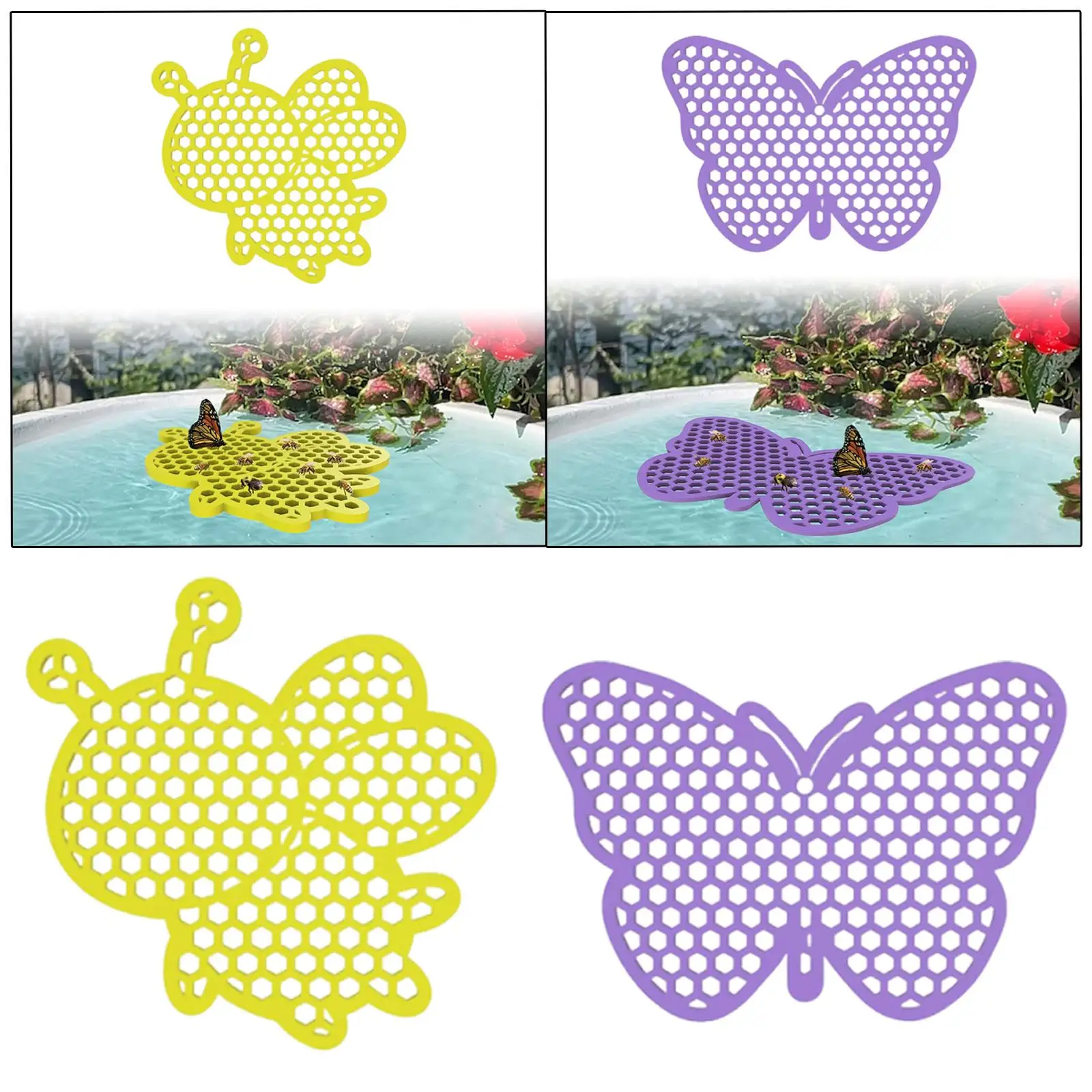 Floating Bee Waterer Bee Watering Feeder Station Float Island Multifunctional Waterer for Outdoor Garden Thirsty Pollina