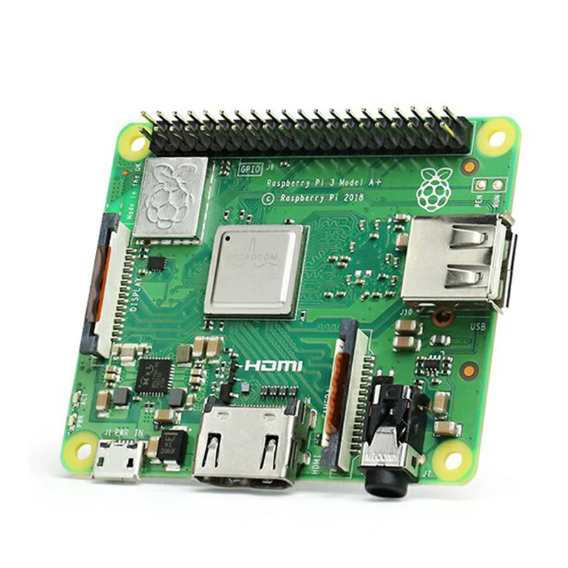 최신 라즈베리 파이 3 모델 A + RPI 3 A 플러스, 지지대 와이파이 2.4GHz 및 블루투스 4.2, 512MB ARM 1.4GHz ARM Cortex-A53