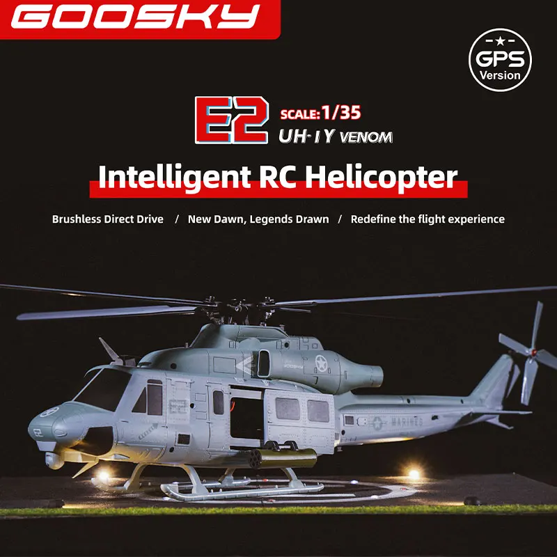 ラジコン ヘリコプター 新型 Goosky E2 UH-1Y GPS搭載 NEW GOOSKY E2 RCヘリコプター 1:35 UH-1Yスケール 2.4G 6CH