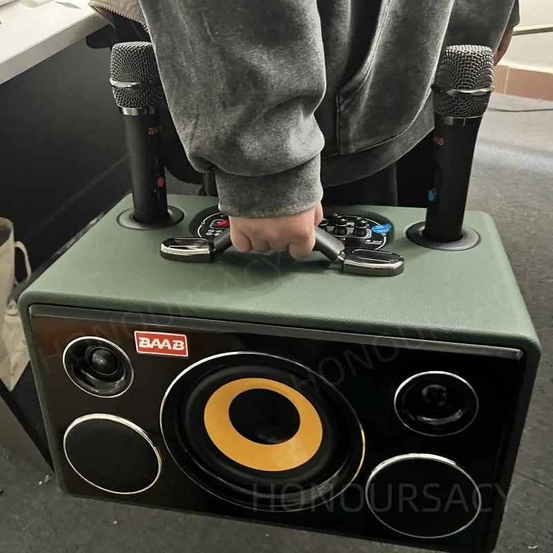 

Portable Bluetooth Speaker Sound Family Party Square Dance Outdoor Karaoke Subwoofe Home Theater Sound System With Dual Mic