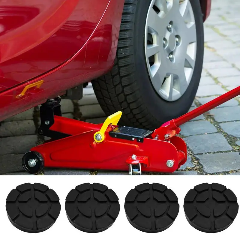 

4 шт. универсальные подъемники для автомобиля, подставка для поддержки домкрата, резиновый прочный износостойкий шлицевый напольный инструмент для подъема адаптера