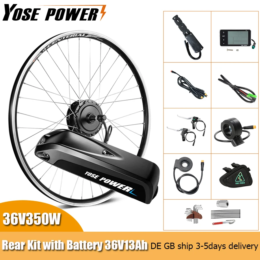 Kit moteur roue arrière 36v 500w vélo électrique