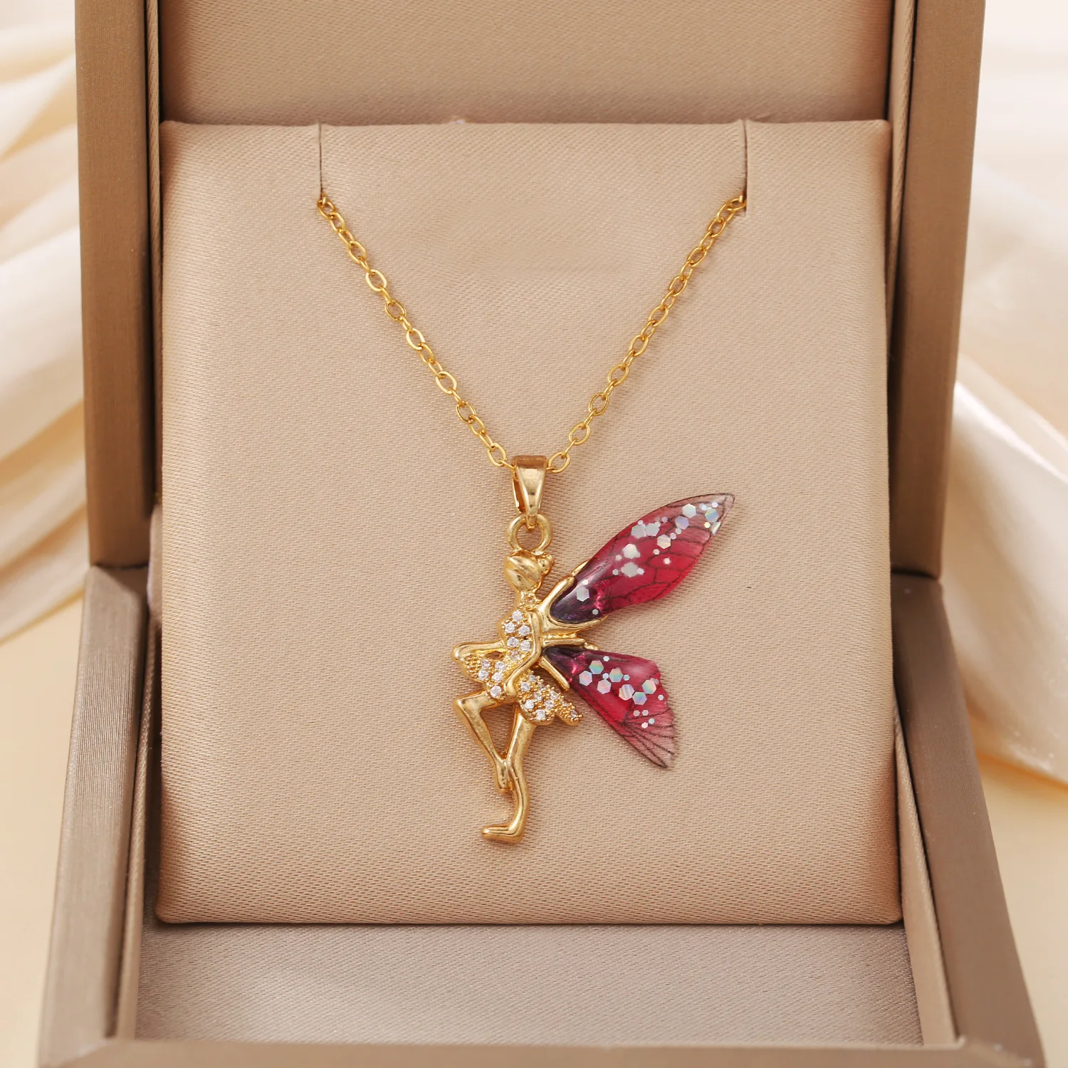 DIEYURO 316L الفولاذ الملونة زهرة قزم شخصية قلادة قلادة للنساء الاتجاه الجديد سلسلة الترقوة مجوهرات هدية براقة