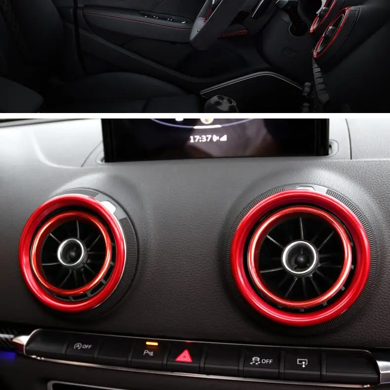 VORCOOL Auto Klimaanlage Luft Outlet Decor Rahmen Cover Trim Aufkleber für Audi A3 
