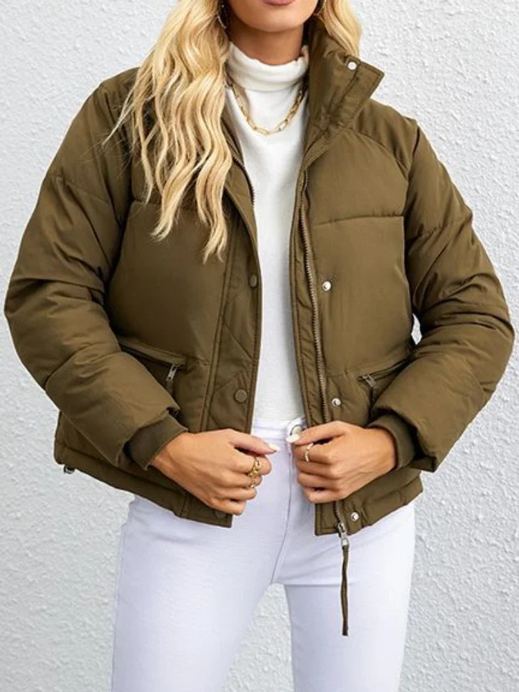 

Куртка женская однотонная осенне-зимняя, 2023