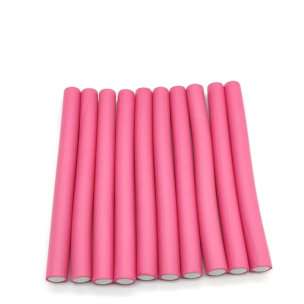 Hair Rollers 10 Pieces Cold Perm Bars Sponge Curlers Non Damaging Curling Hair Flexible Heatless Hair Rollers Styling Tools Diy Soft Foam