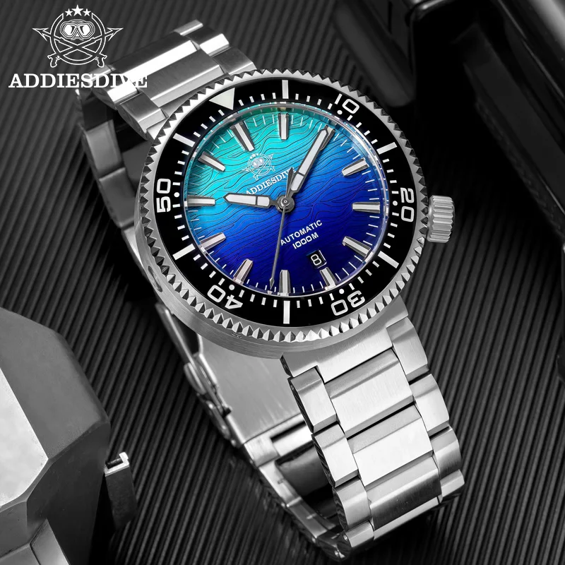 ADDIESDIVE AD2526 Luxury Diver Watch Automatic Japan 8215 1000M