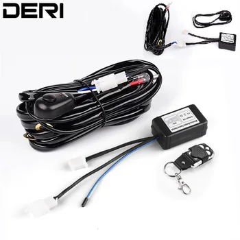 배선 하네스 키트 1 램프 2 램프 퓨즈 On-off 스위치 12V 릴레이 180 W \ 300w 4-52 인치 Led 작업 조명 바 램프 액세서리