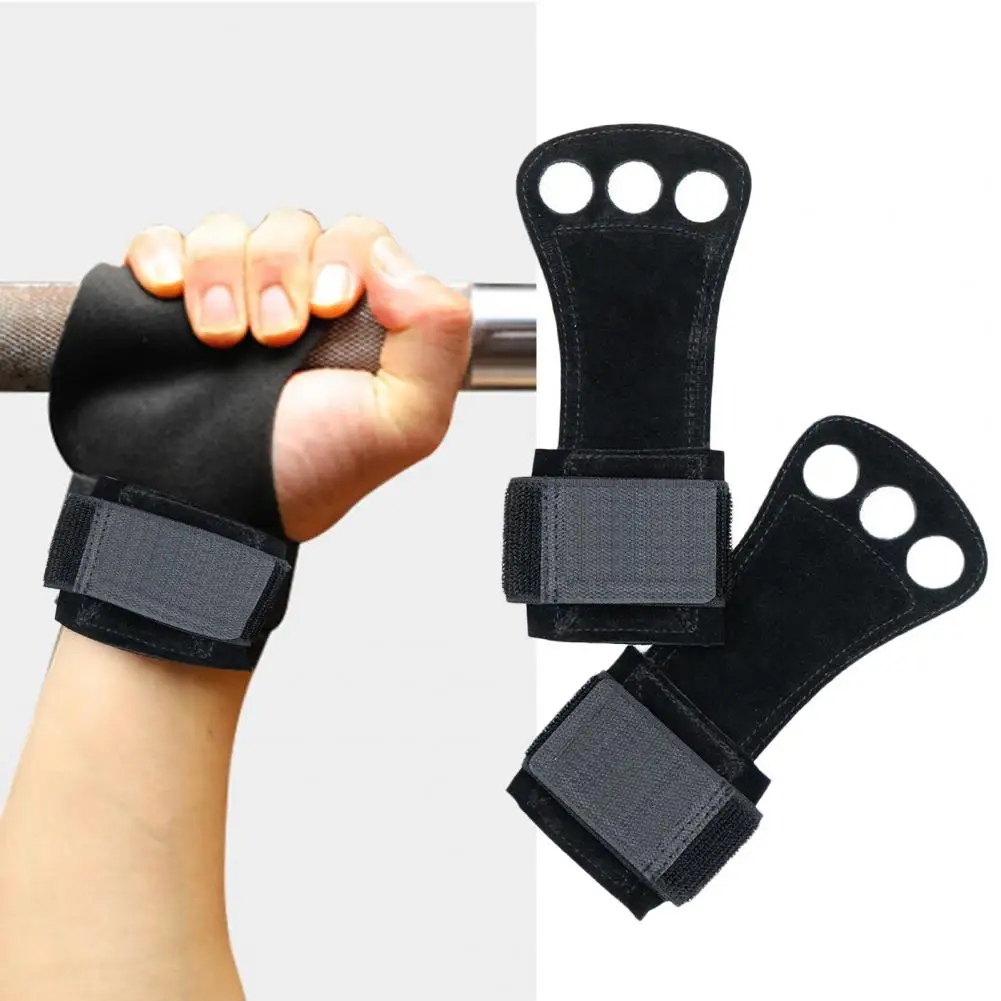 

1 Pair Gymnastics Hand Grips With Fastener Tape Palm Protection Powerlifting Hand Straps Wrist Support Sports Accessories