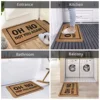 Funny Door Mat Oh No Not You Again Entrance Doormat Flannel Bath Mat Anti-Slip Welcome Mats for Home Kitchen Washable Indoor Mat 5