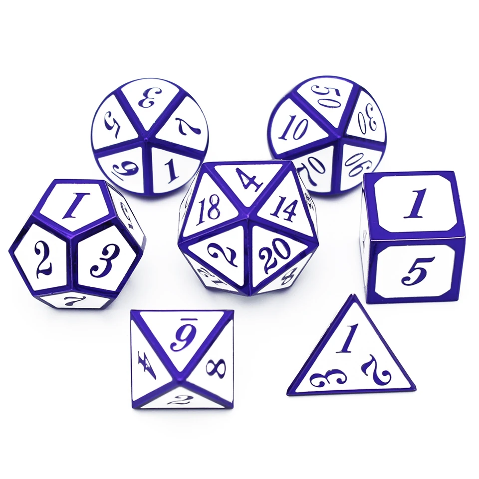 DND RPG ̺  ӿ ݼ ֻ, D4 D6 D8 D10 D % D12 D20, Ʈ 7 