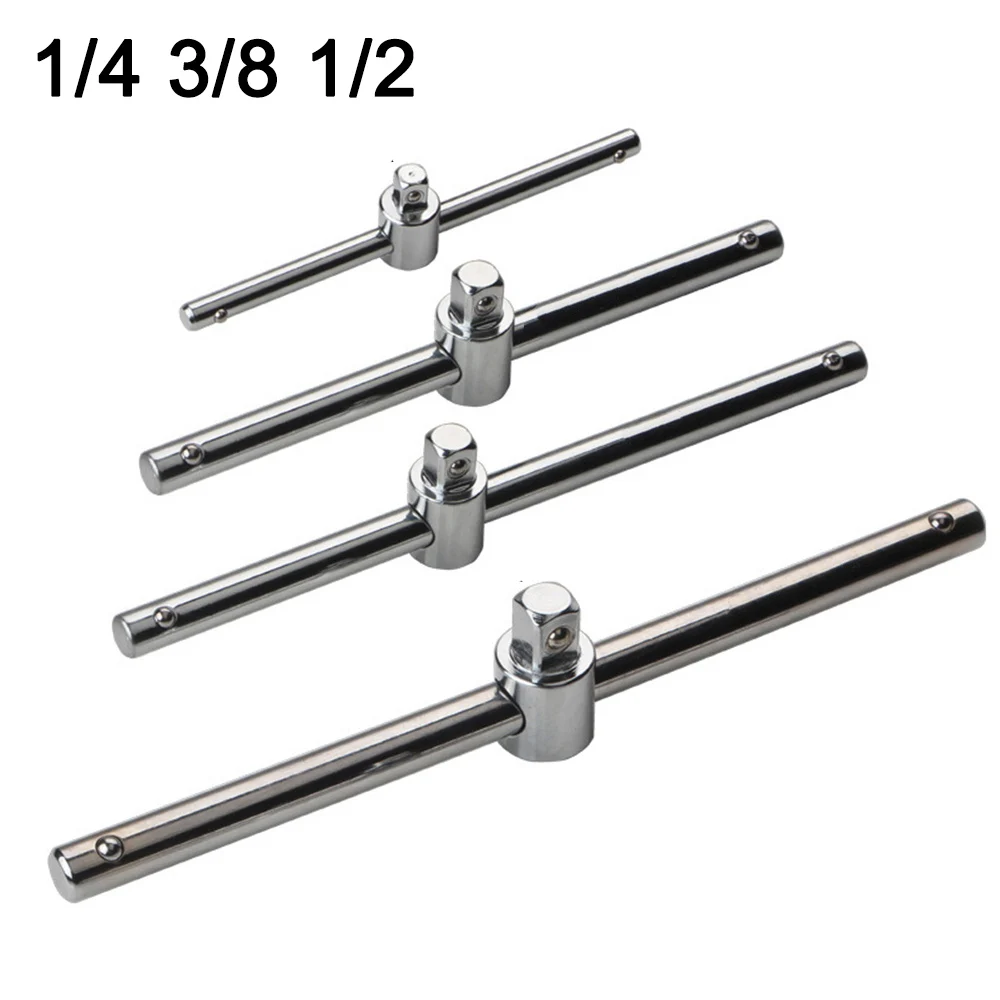 1/4 3/8 1/2 Drive Socket Wrench Extension Sliding T Bar Auto Repair Tool Sleeve Slide Bar Force Applying Rod Pipe Wrench