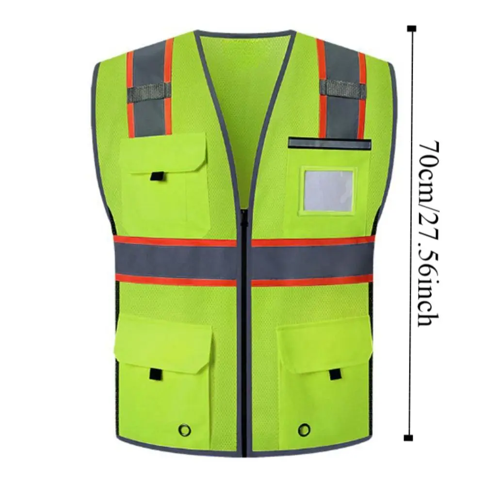높은 가시성 반사 안전 조끼 내마모성 통기성 교통 조끼 패션 편안한 사이클링 안전 재킷