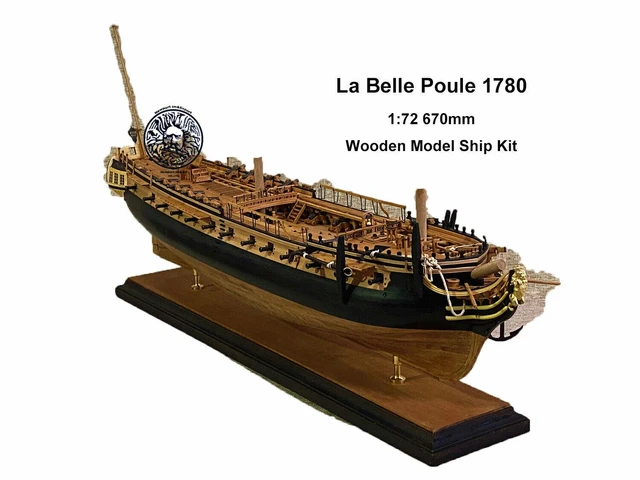 Maquette Bateau en Bois Soleil Royal 1:72. Navire de Guerre