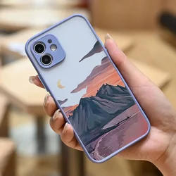 Snow Mountain Sunset Shockproof Phone Case - Hard Protective Cover for ForiPhone 11 Pro Max (-7)