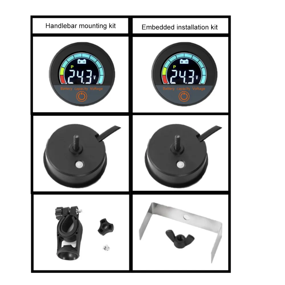 DC7-100V Electric Motorcycle Battery Level Voltmeter Embedded/handlebar Type Power Indicator Acid/lithium Battery Universal 2