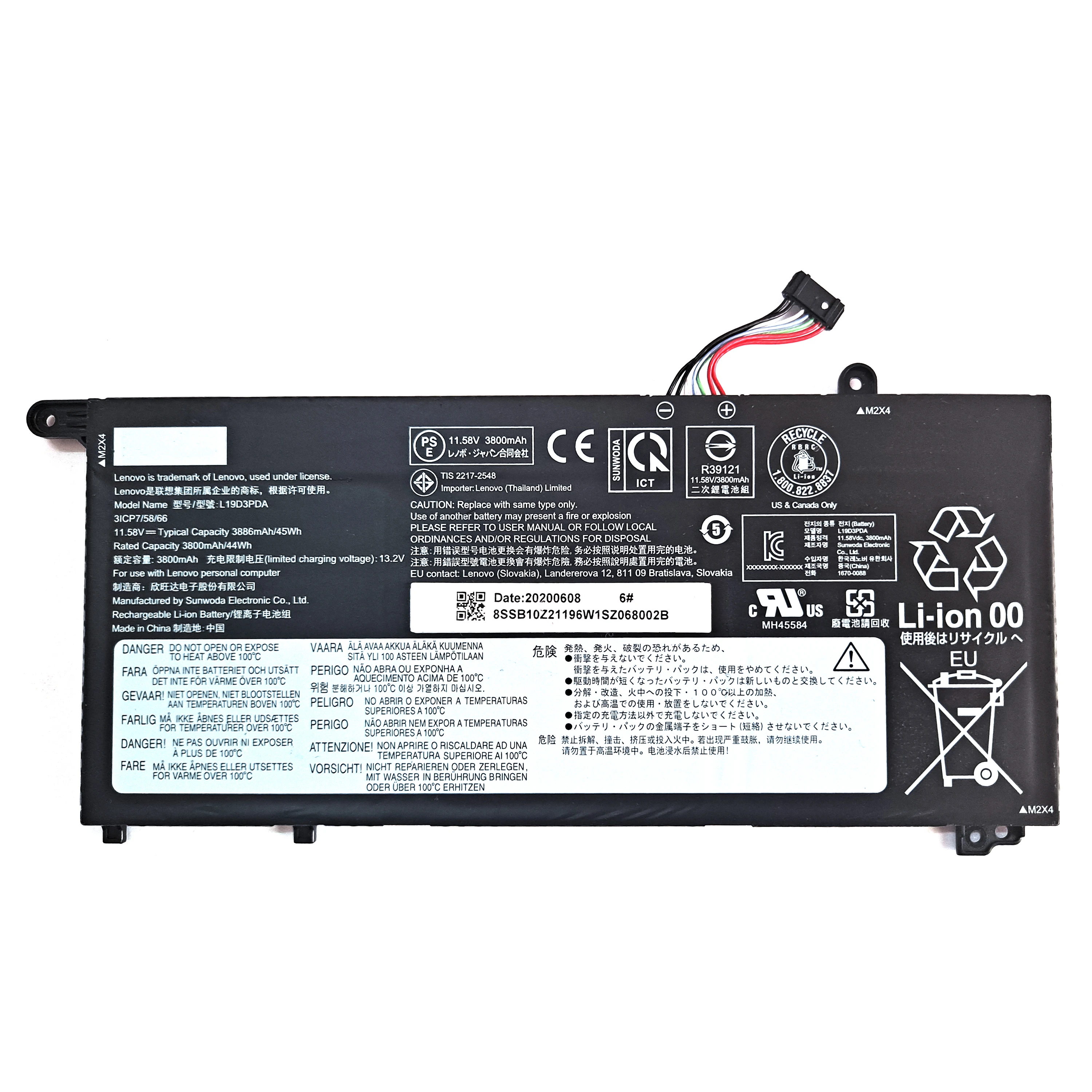 Lenovo L3 Battery Laptop Batteries Genuine Original L19c3pda