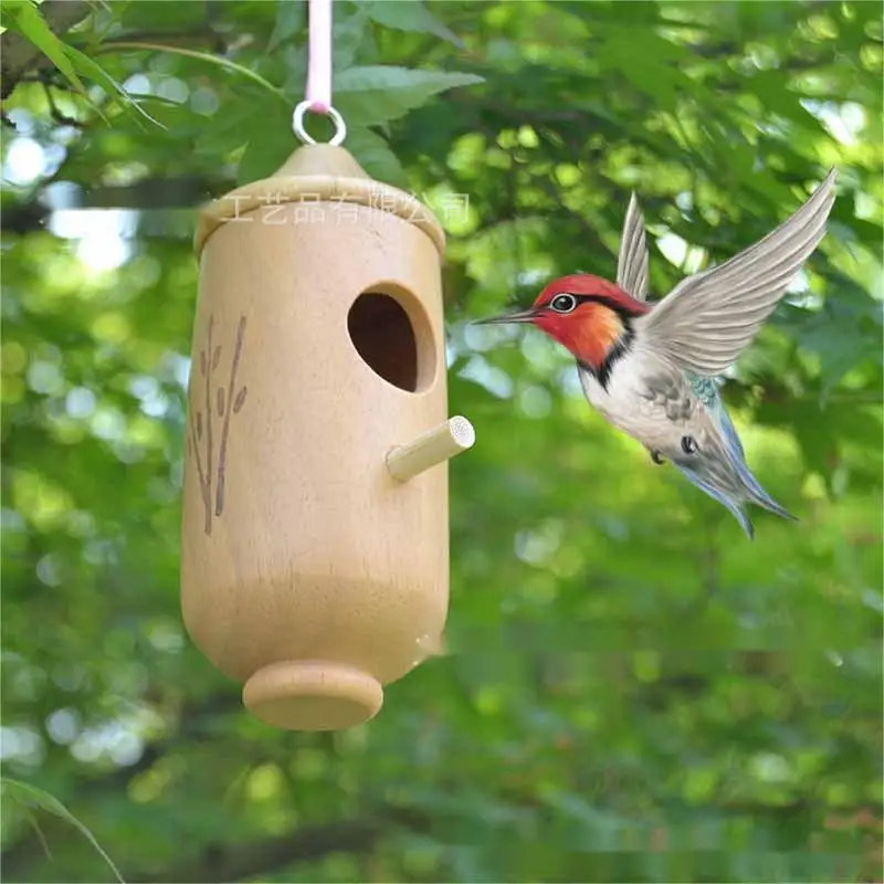 

Hummingbird nest Hanging swing nest houseHummingbird House Wood crafts