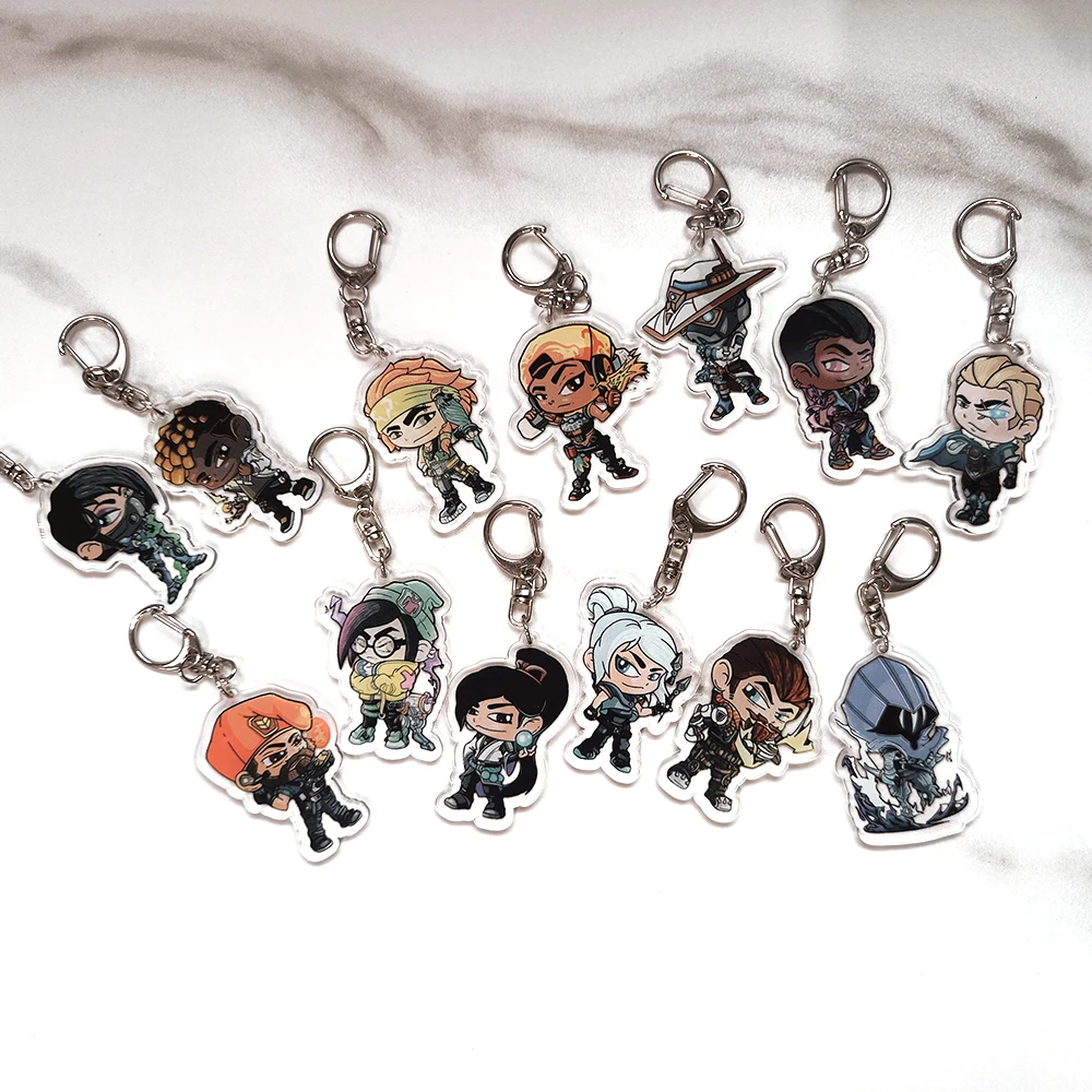 Game Keychain Valorant Sage Killjoy Jett Sova Cypher Man Key Chain for  Women Accessories Cute Bag Pendant Key Ring for Fans Gift - AliExpress  Jewelry & Accessories