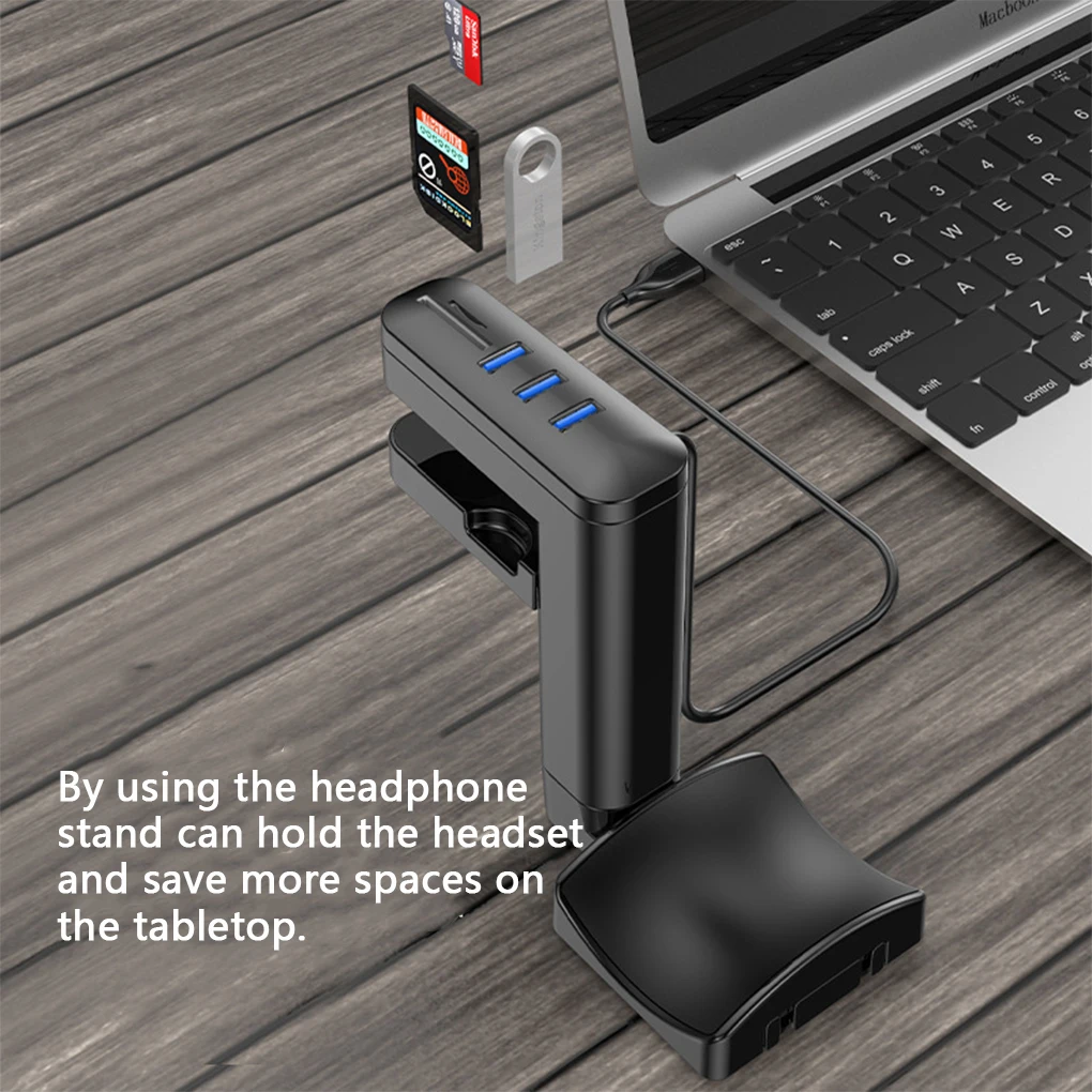 

Headphones Stand Hanger Hook Headset Display Holder Under Desk Rotating Adjustable Earphone Bracket Home Bracket