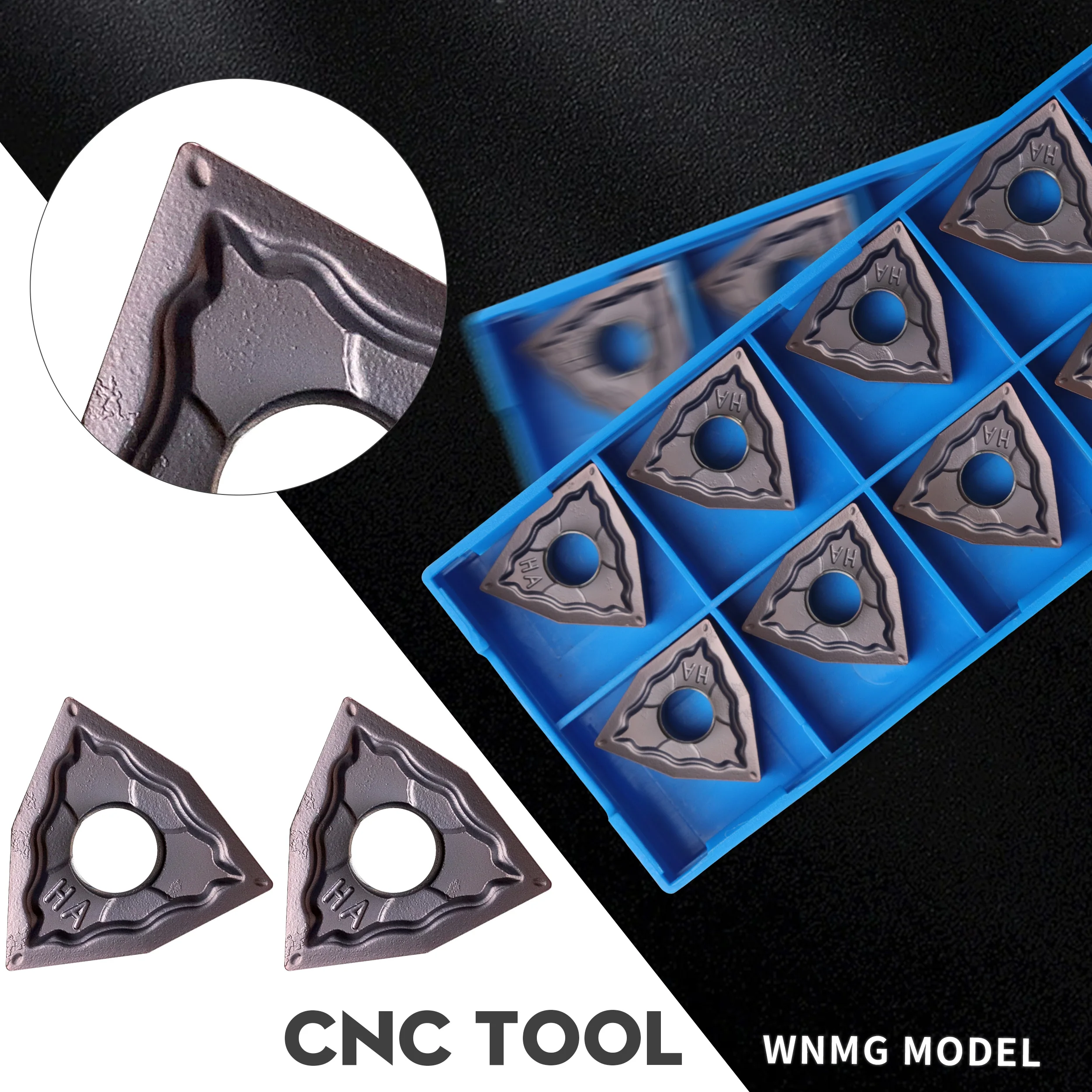 WNMG080404HA PC9030 WNMG080408HA PC9030 Carbide Inserts CNC Lathe Tool External Turning Tool Turning Blade , For Stainless Steel