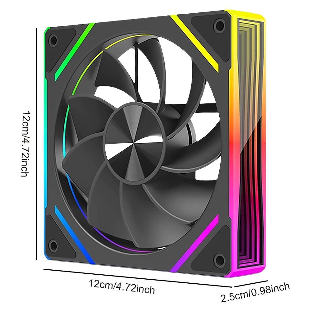 120mm PC Case Fan with RGB Lighting and Daisy Chain