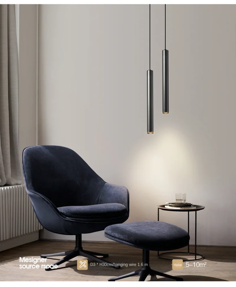 Black pendant lamp detail