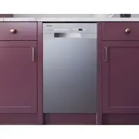 Built-In Dishwasher 18" 8 Place Setting Stainless Steel Energy Star Certified Quiet Operation Automatic Leakage Sensor Two Trays 2