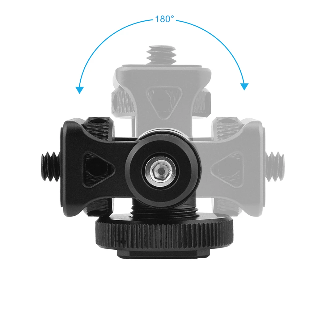 Minifocus Monitor Holder Cold Shoe Mount for Camera Field Monitors Microphone Hot Shoe 180 Degree Tilt Adjustable Mount Bracket camera bracket