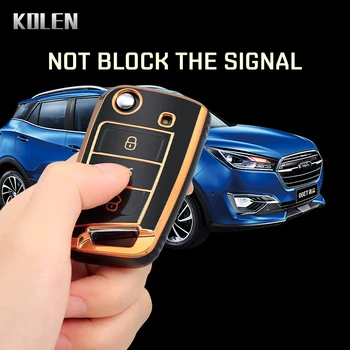 Fashion TPU Car Flip Key Case Cover Shell per VW Volkswagen Golf 7 MK7 Tiguan MK2 per Seat Ateca Leon FR 2 Ibiza Skoda Octavia - Fashion TPU Car Flip Key Case Cover Shell per VW Volkswagen Golf 7 MK7 Tiguan