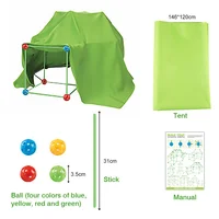 New Creative Fort Building Blocks Indoor Tent Brick Kit Children's Diy Ball Games Educational Toys For Children Gifts 3