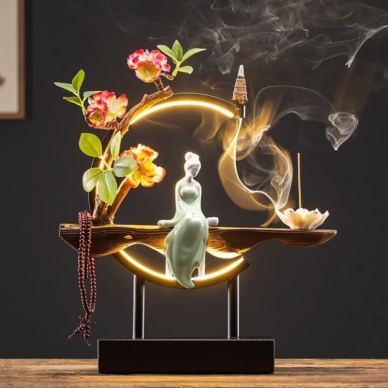 双獅耳竹細工蓋薫香炉 铜香炉 茶道置物 双獅耳竹細工蓋薫香炉 ?香炉 茶道置物（佛具供炉铜香炉家用室内