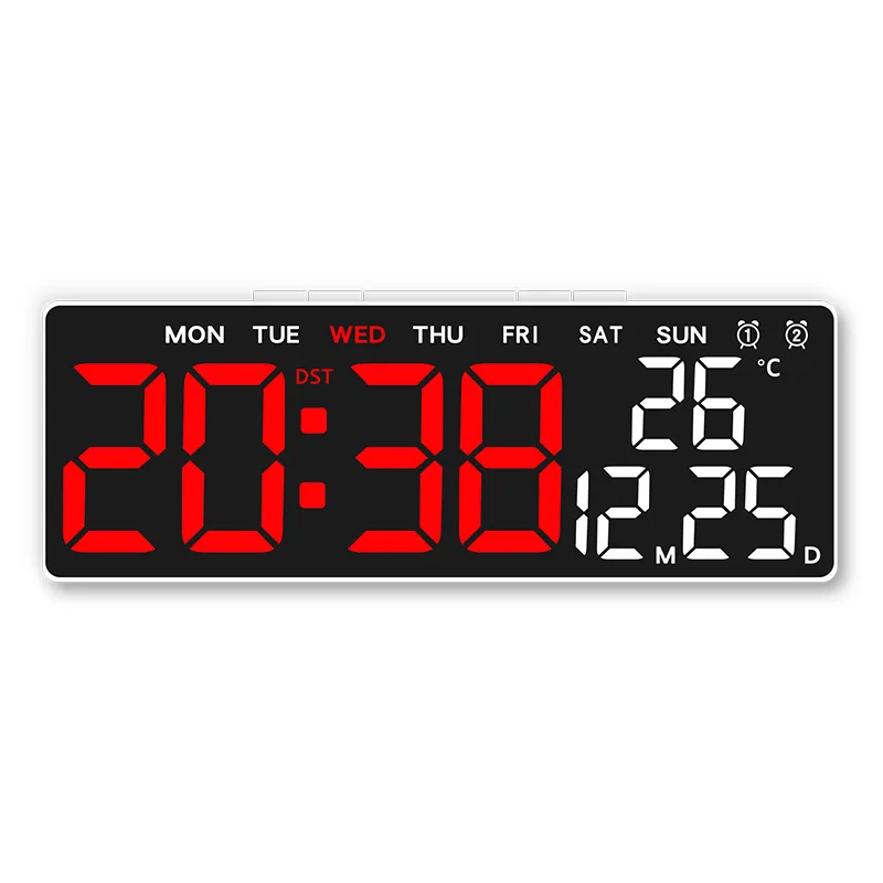 USB Powered LED Digital Alarm Clock with Dual Alarm & Adjustable Brightness
