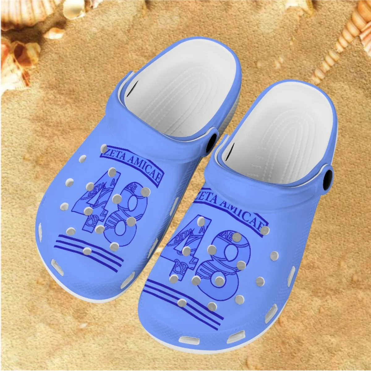 Zeta Amicae Sorority Gifts Friends Of Zeta Designer Fashion Heel Strap Lightweight Garden Shoes Comfortable Sandals For Women