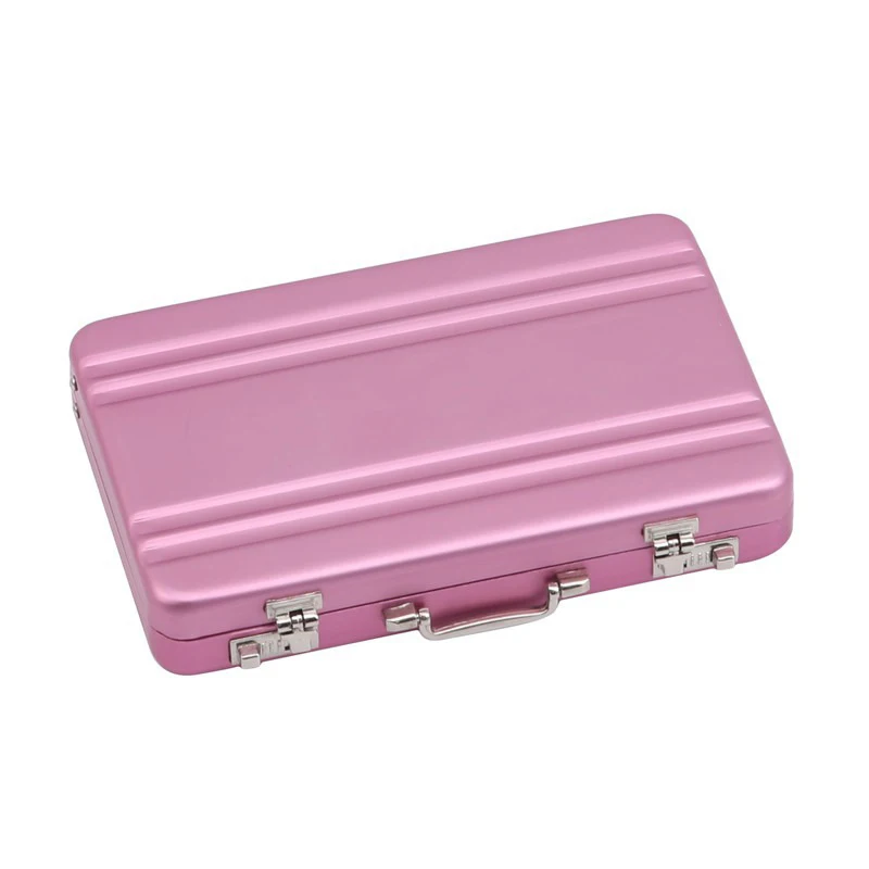 Aluminum Storage Box Business ID Credit Card Holder Mini Suitcase Bank Card Box Holder Jewelry Case Organizer Rectangle